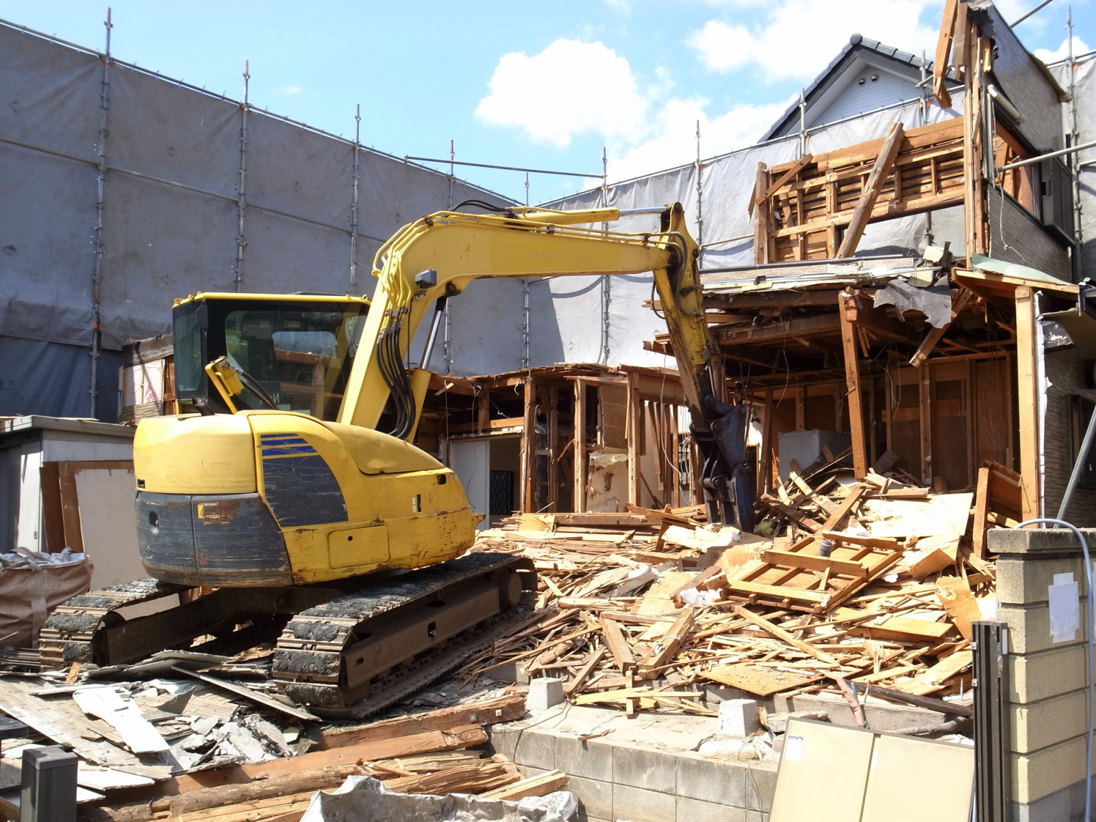 一般住宅の解体作業